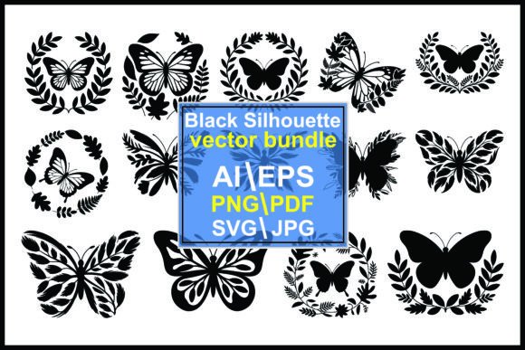 Butterfly and Leaf Silhouettes: Nature's Elegant Frames