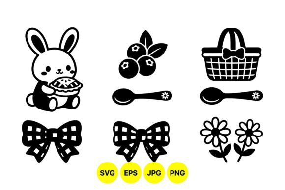 Charming Cute Picnic Bunny SVG Design for Projects