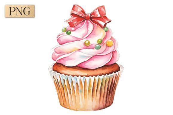 Christmas Cupcake PNG Clipart 6: A Festive Design Essential