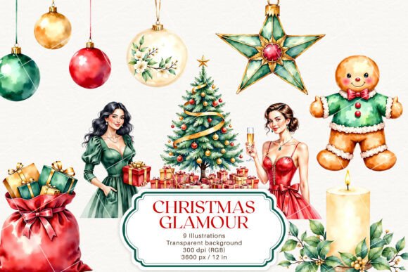 Elevate Your Holiday Designs with the Red Green Christmas Bundle