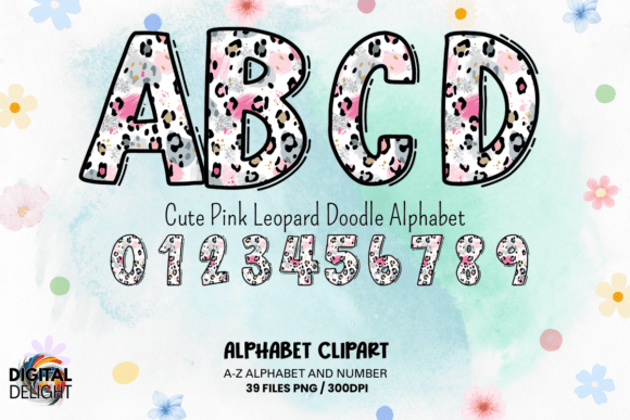 Exploring the Cute Pink Leopard Doodle Alphabet