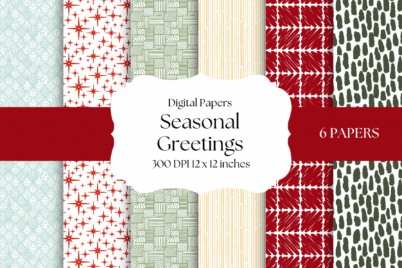 Subtle Holiday Magic: The Seasonal Greetings Digital Papers