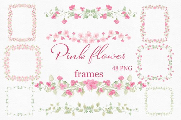 Watercolor Pink Tiny Flower Frames: A Designer's Guide